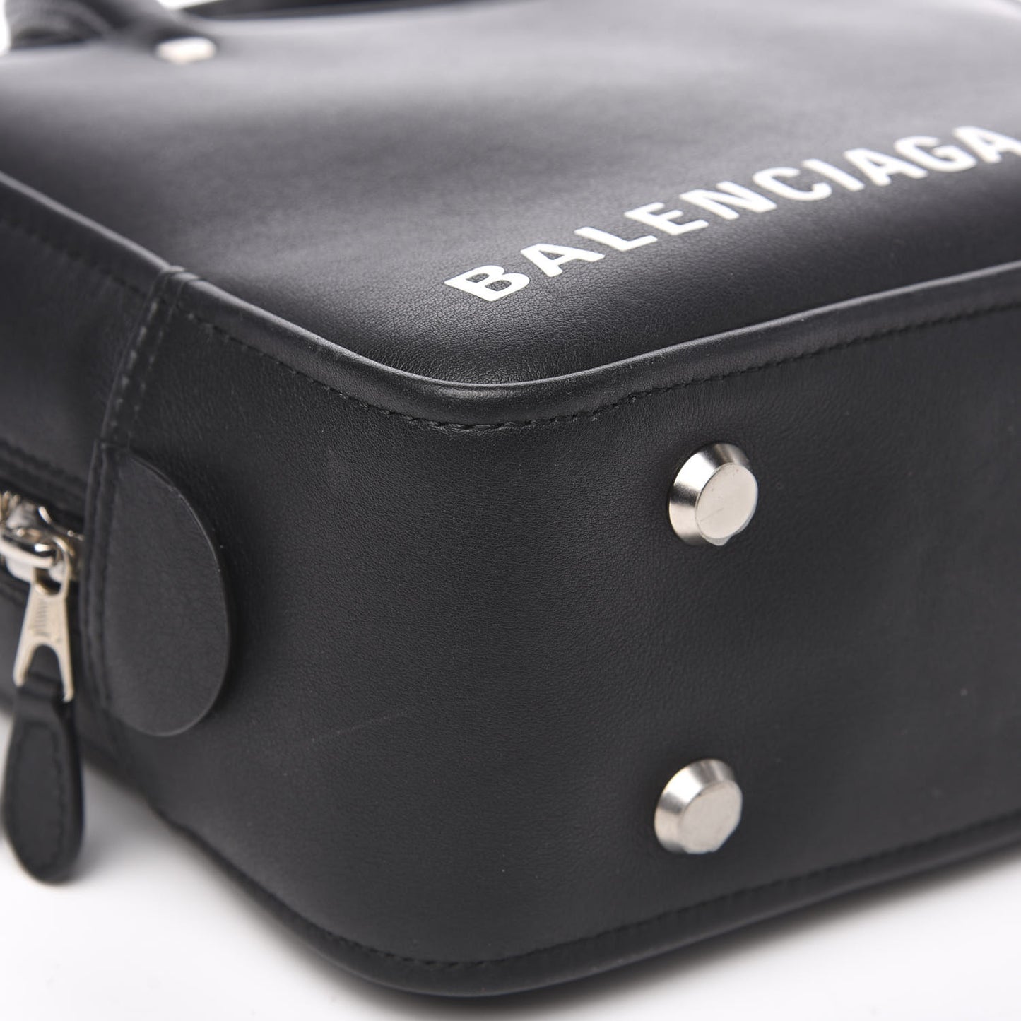 Shiny Day Calfskin XS Triangle Square Bag Black