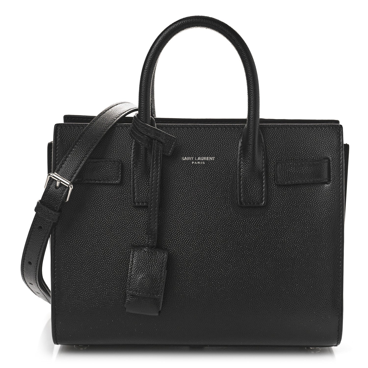 Saint Laurent Grained Calfskin Nano Sac De Jour Black 1 of 8