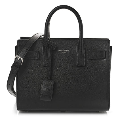 Saint Laurent Grained Calfskin Nano Sac De Jour Black 1 of 8