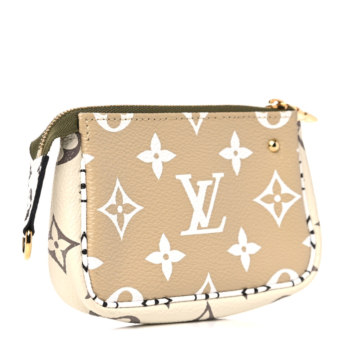 Monogram Giant Micro Pochette Accessories Kaki White