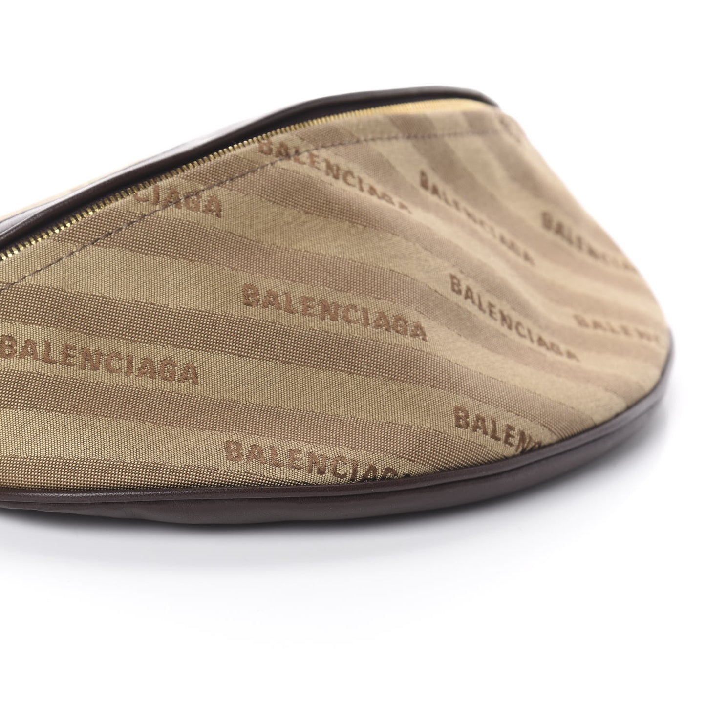 Canvas Jacquard Diagonal Allover Logo XS Souvenir Belt Bag Beige