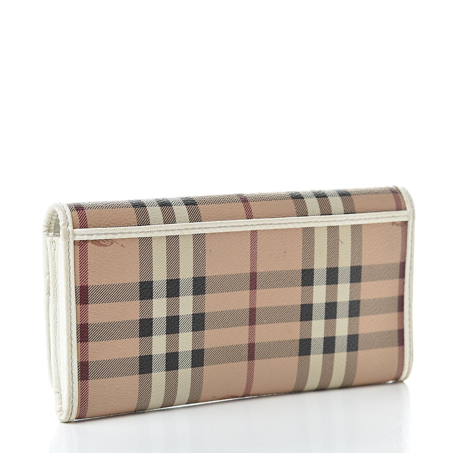 Burberry Haymarket Check Penrose Continental Wallet White 3 of 13