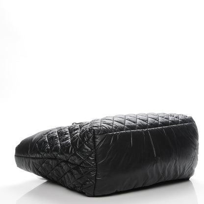 Chanel Nylon Quilted Large Coco Cocoon Tote Black 4 of 7