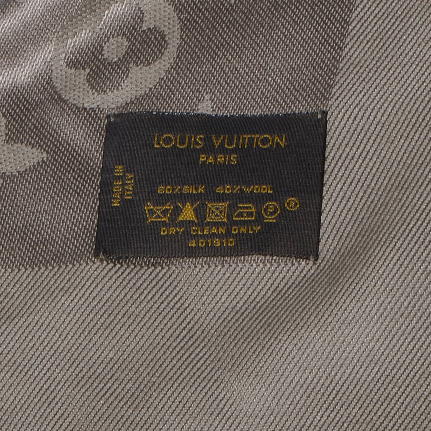Silk Wool Monogram Shawl Verone