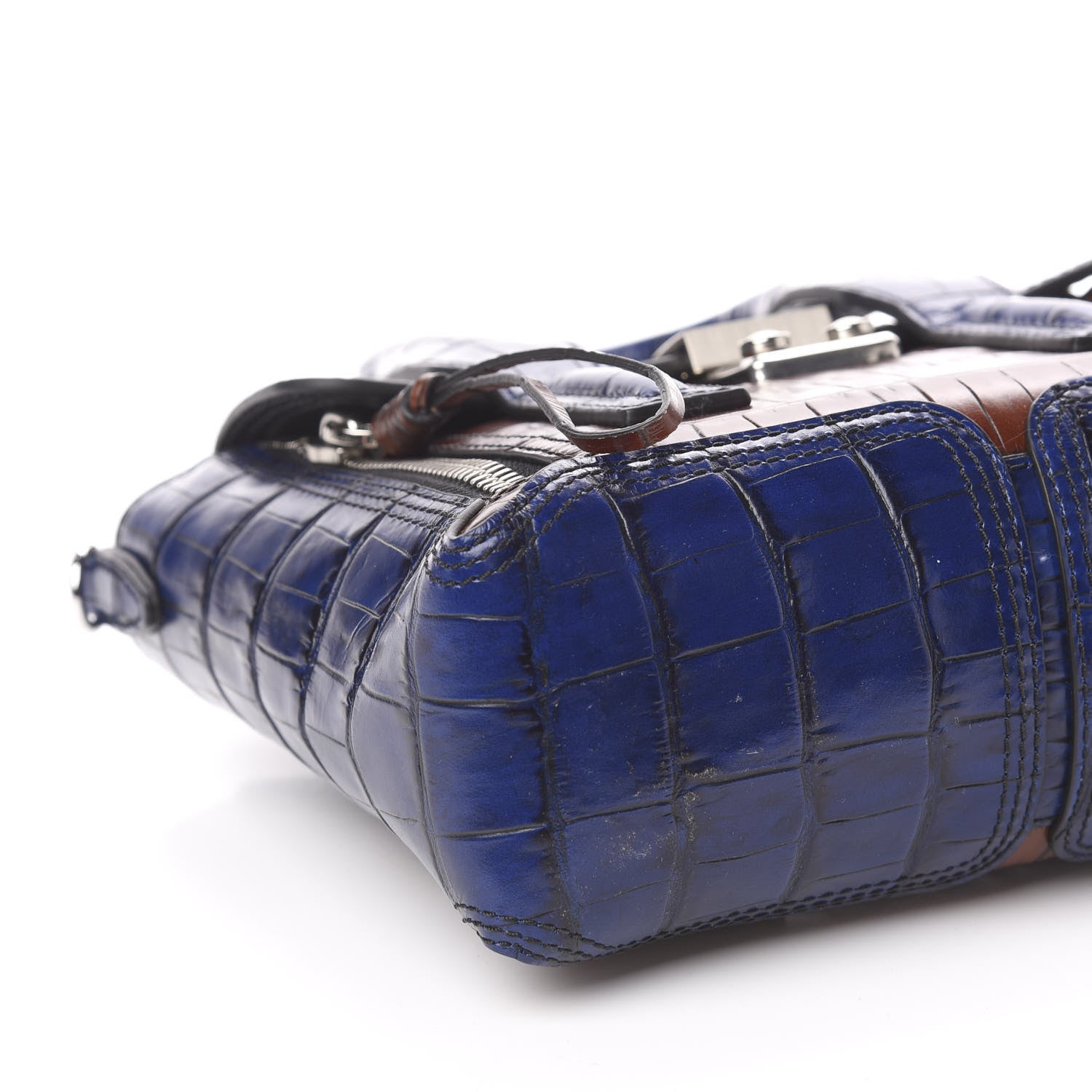 3.1 Phillip Lim 3.1 Calfskin Crocodile Embossed Mini Pashli Black Multicolor 11 of 13