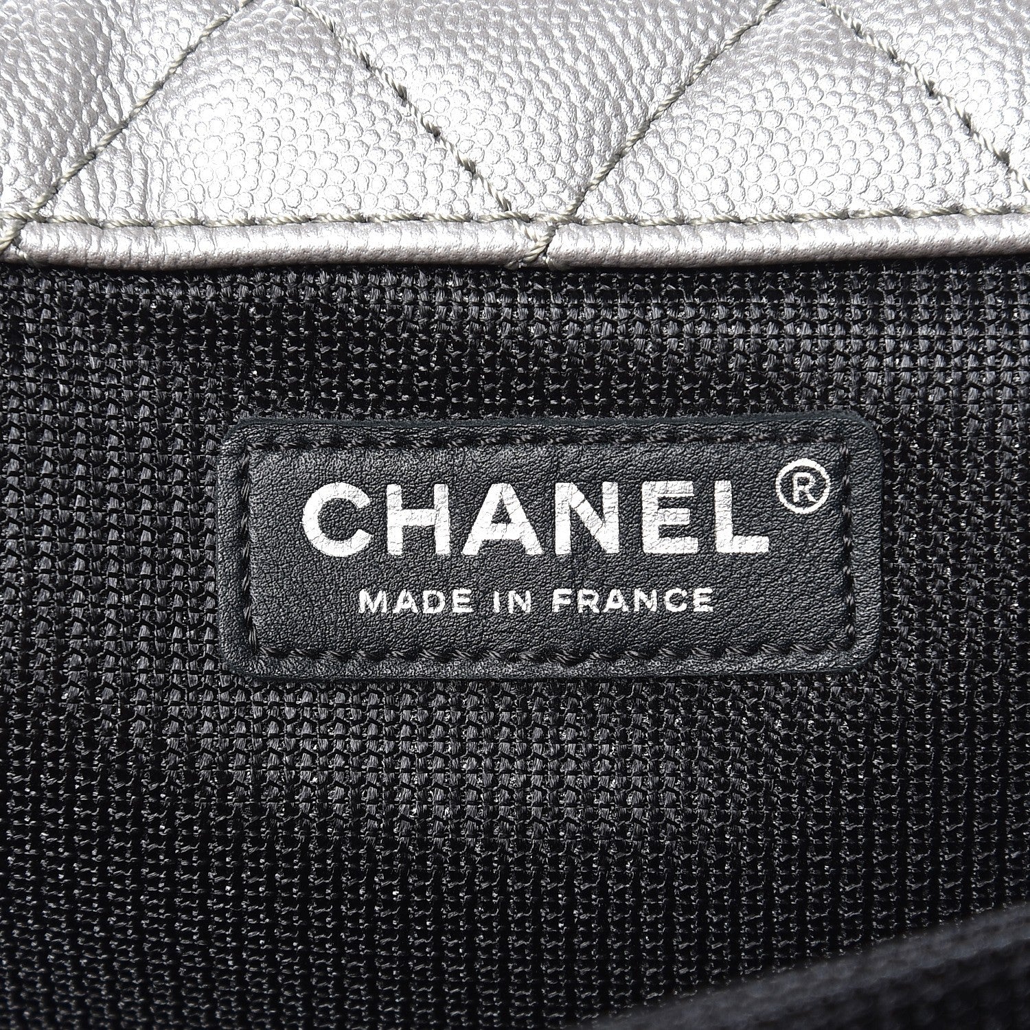 Chanel Metallic Caviar Quilted XXL Travel Flap Bag Silver 6 of 7