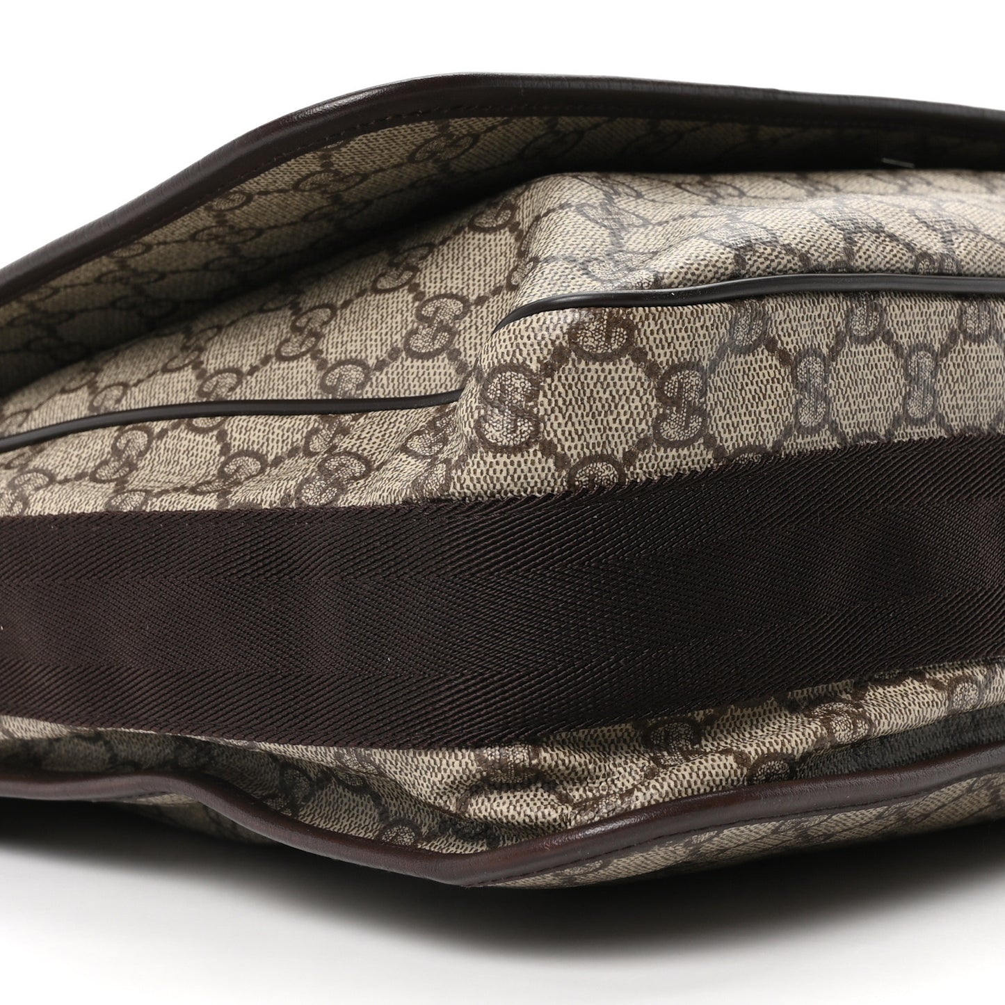 GG Plus Monogram Large Flap Messenger Bag Beige Dark Brown