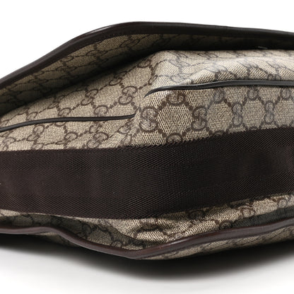 Gucci GG Plus Monogram Large Flap Messenger Bag Beige Dark Brown 9 of 10