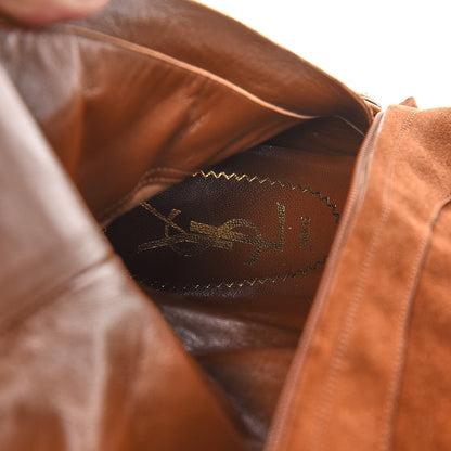 Saint Laurent Suede Platform Boots 38.5 Brown 9 of 12