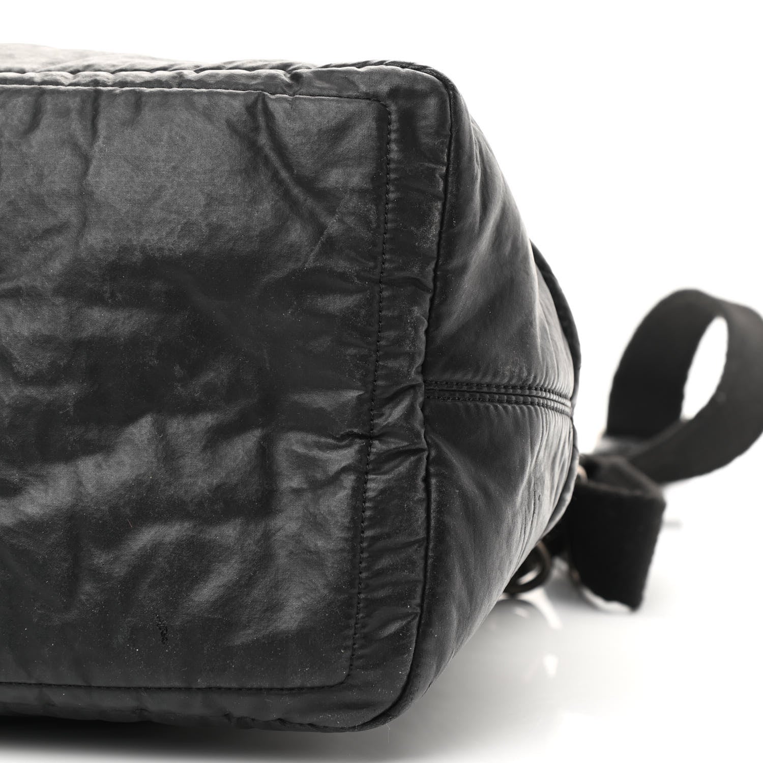 Chanel Coated Canvas Quilted Medium Garment Travel Bag Black 9 of 10