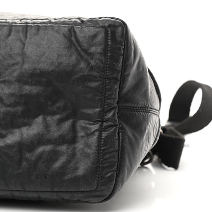 Chanel Coated Canvas Quilted Medium Garment Travel Bag Black 9 of 10