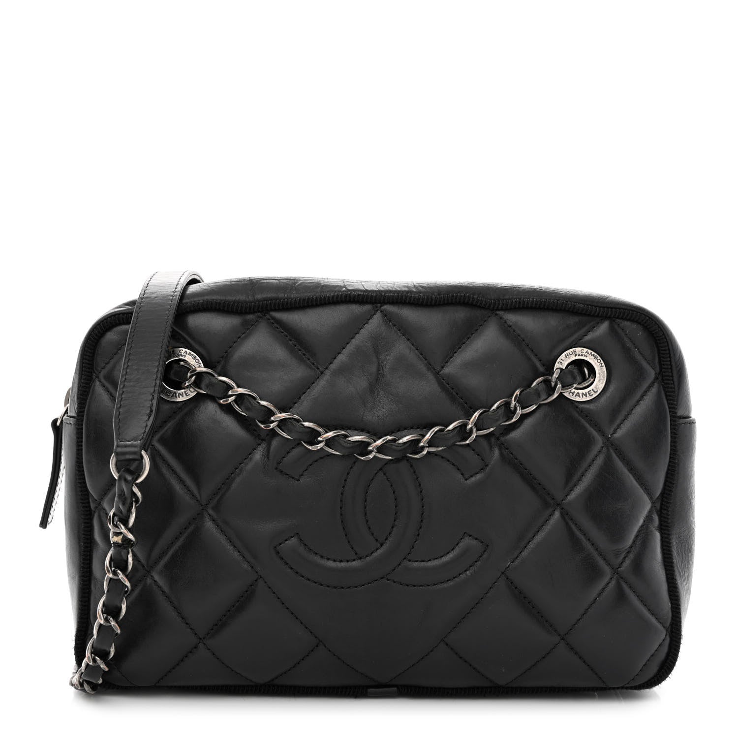 Chanel Calfskin Quilted Small Ballerine Camera Case Black 1 of 18