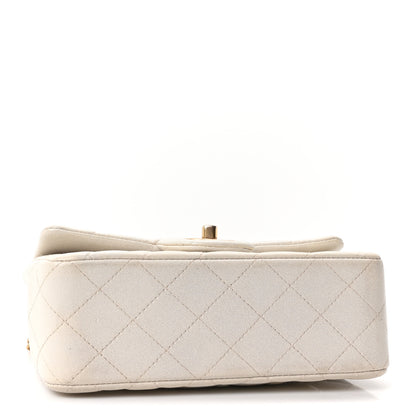 Chanel Iridescent Lambskin Quilted Mini Top Handle Rectangular Flap White 4 of 10
