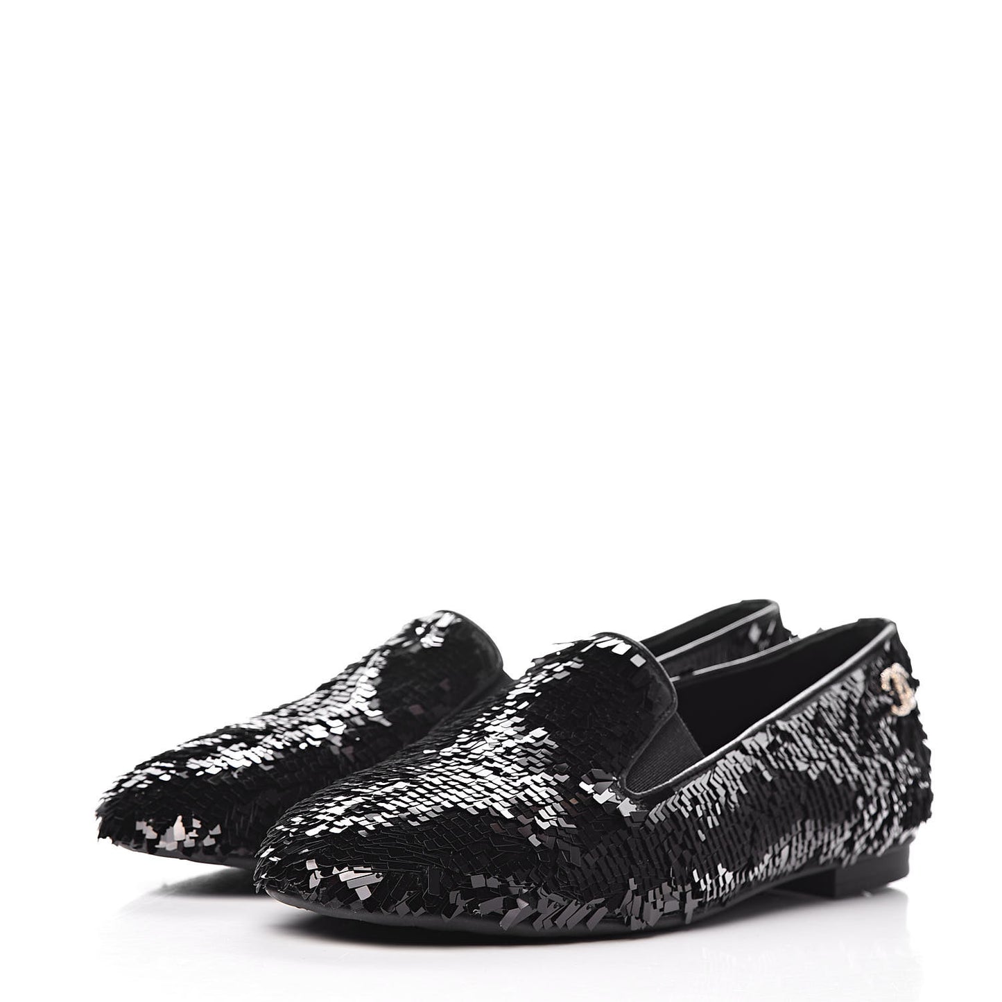 Sequin CC Loafers 37 Black