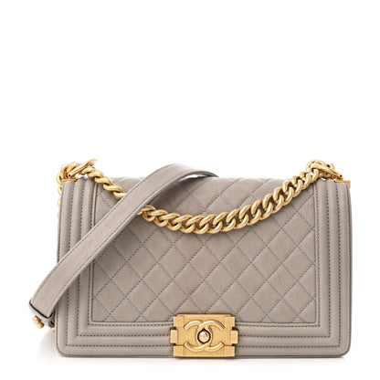 Chanel Caviar Quilted Medium Boy Flap Grey 1 of 11