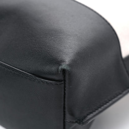 Saint Laurent Canvas Calfskin Tag Hobo White Black 12 of 13