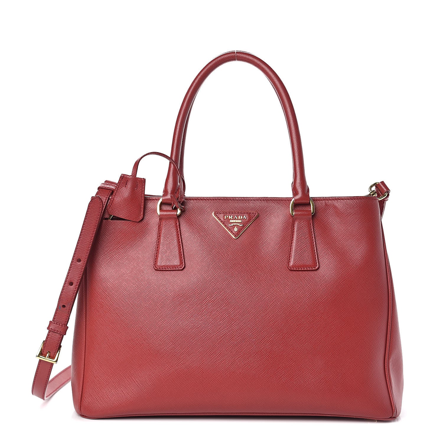 Prada Saffiano Lux Medium Tote Fuoco 1 of 19
