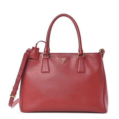 Prada Saffiano Lux Medium Tote Fuoco 1 of 19