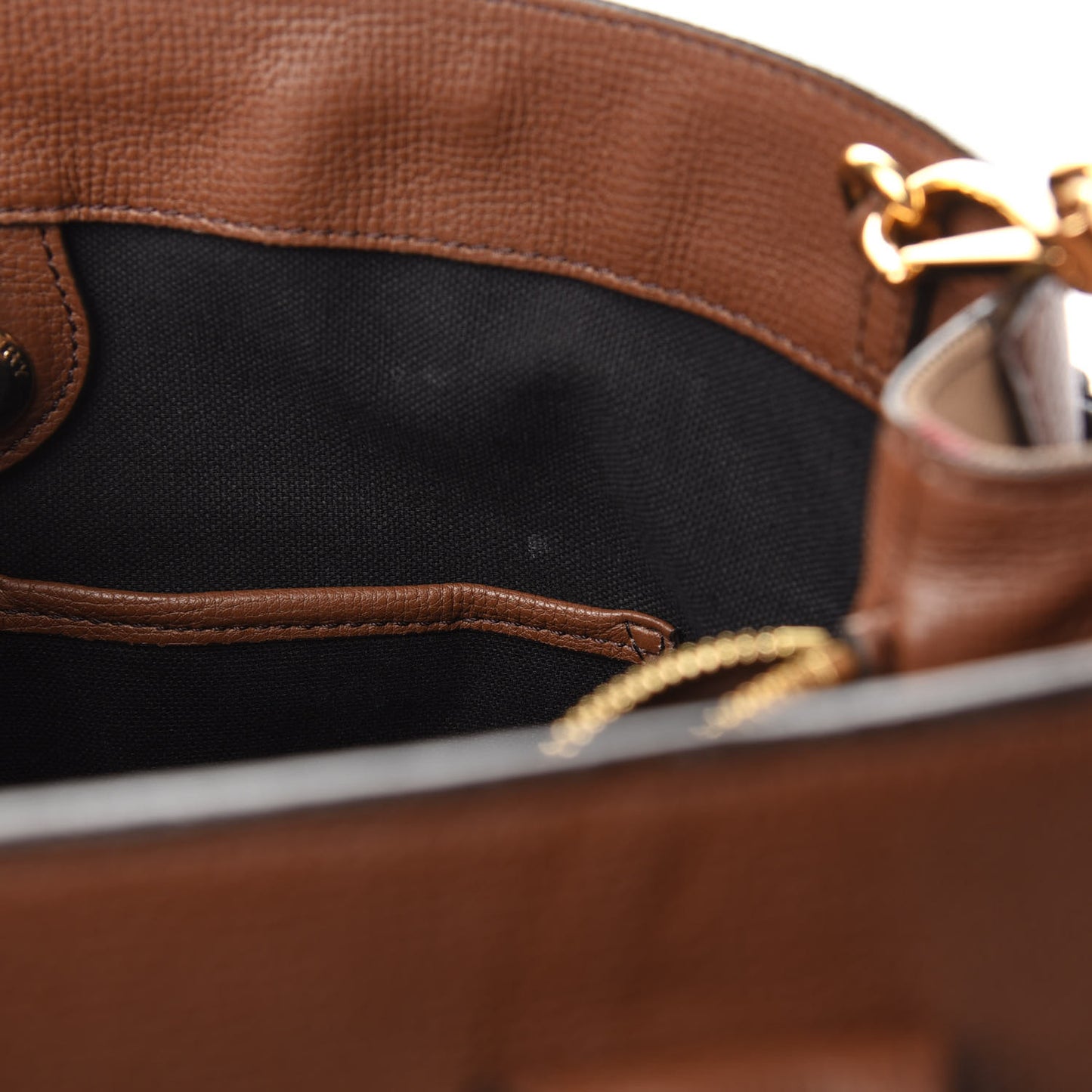 Grainy Calfskin House Check Medium Banner Tote Tan