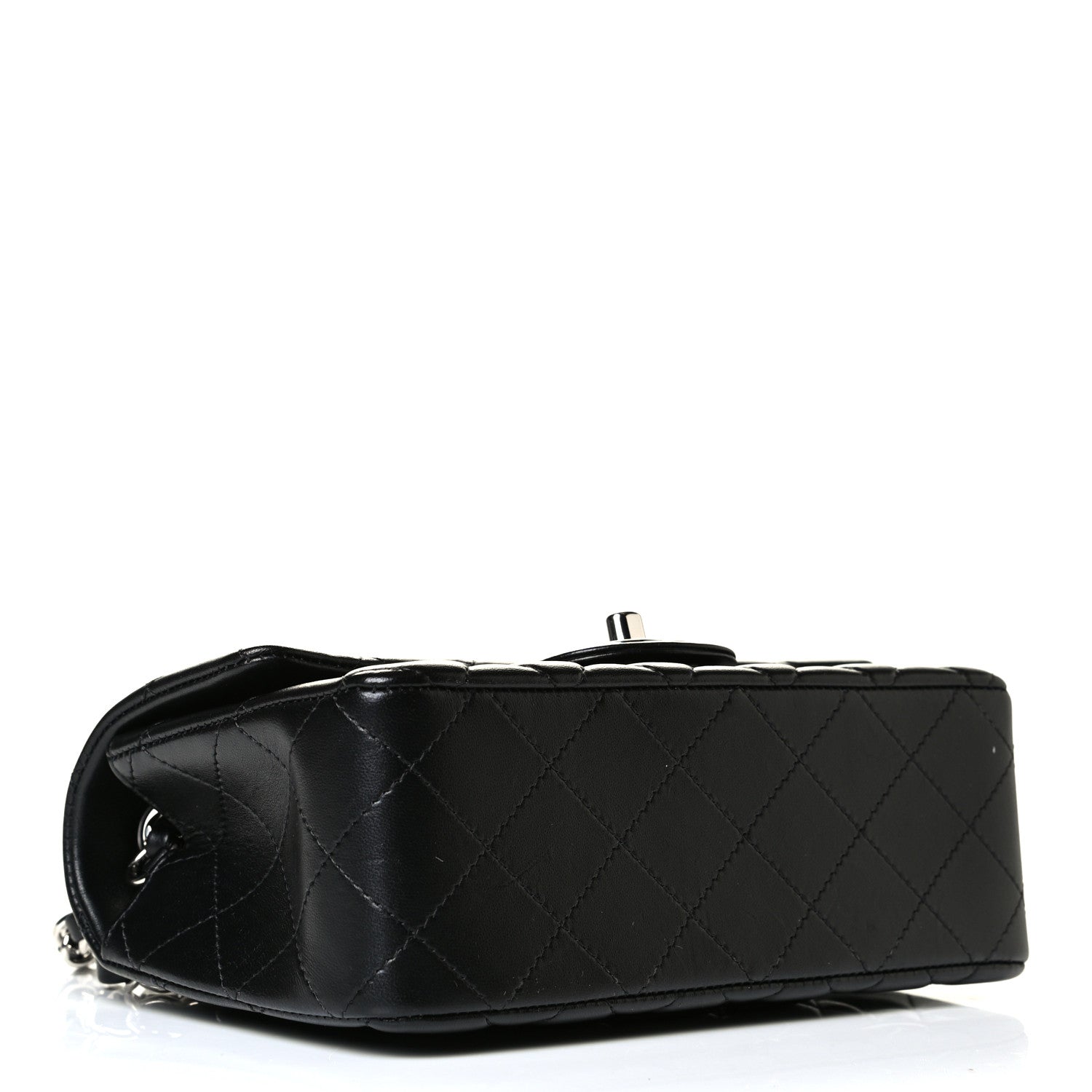Chanel Lambskin Quilted Mini Rectangular Flap Black 4 of 22