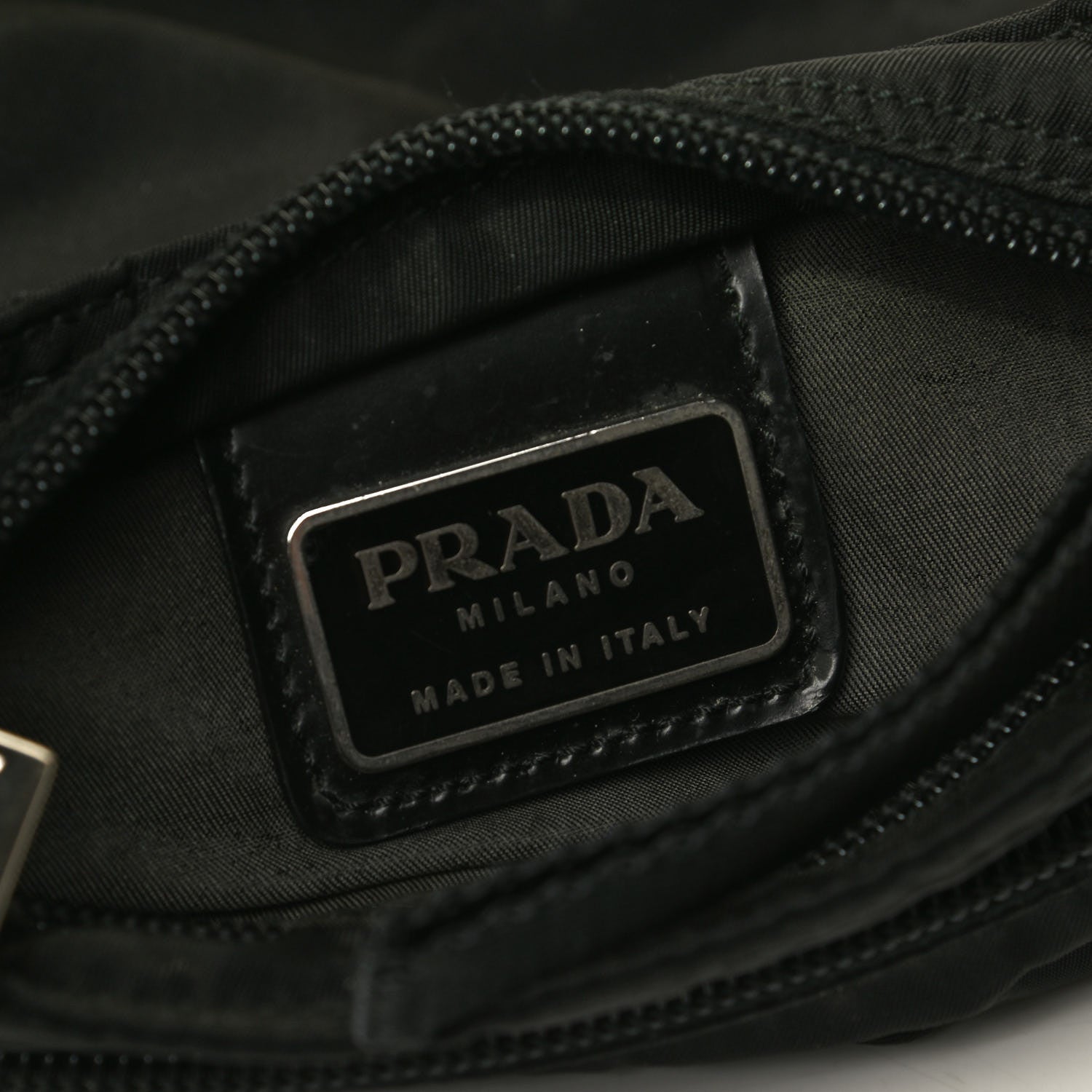 Prada Tessuto Nylon Saffiano Flat Messenger Bag Black 8 of 10