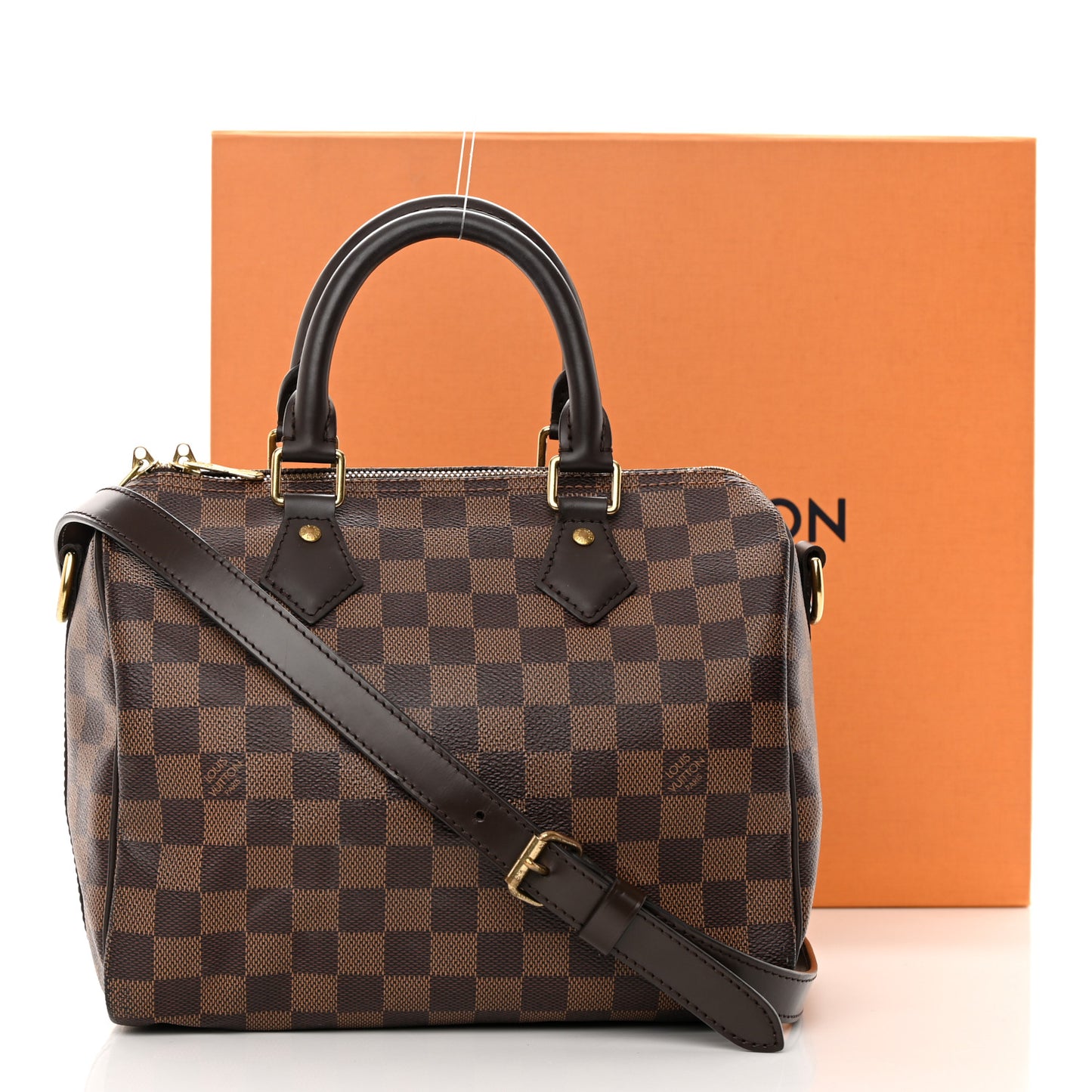Damier Ebene Speedy Bandouliere 25