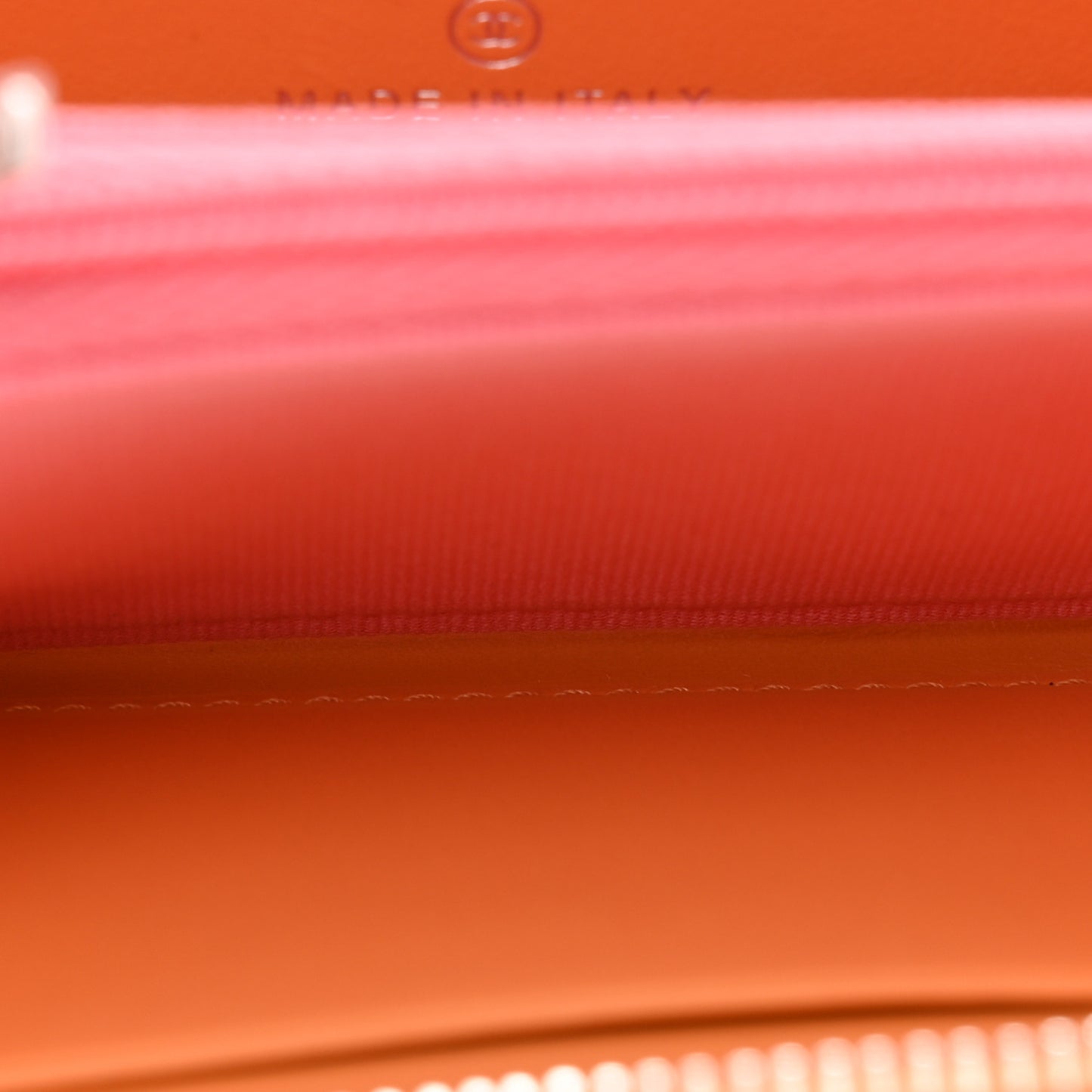 Caviar Flashy CC Zip Card Holder Wallet Orange