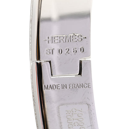 Hermes Enamel Narrow Clic Clac H Bracelet PM Rouge 4 of 5