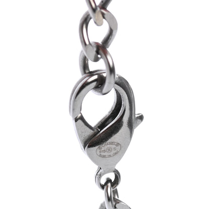 Chanel Crystal Baguette CC Whistle Pendant Necklace Silver 6 of 6