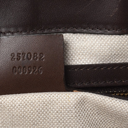 Gucci Monogram Vintage Web Medium Half Moon Hobo Dark Brown 7 of 11