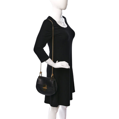 Chloe Grained Calfskin Lambskin Mini Drew Shoulder Bag Black 2 of 13