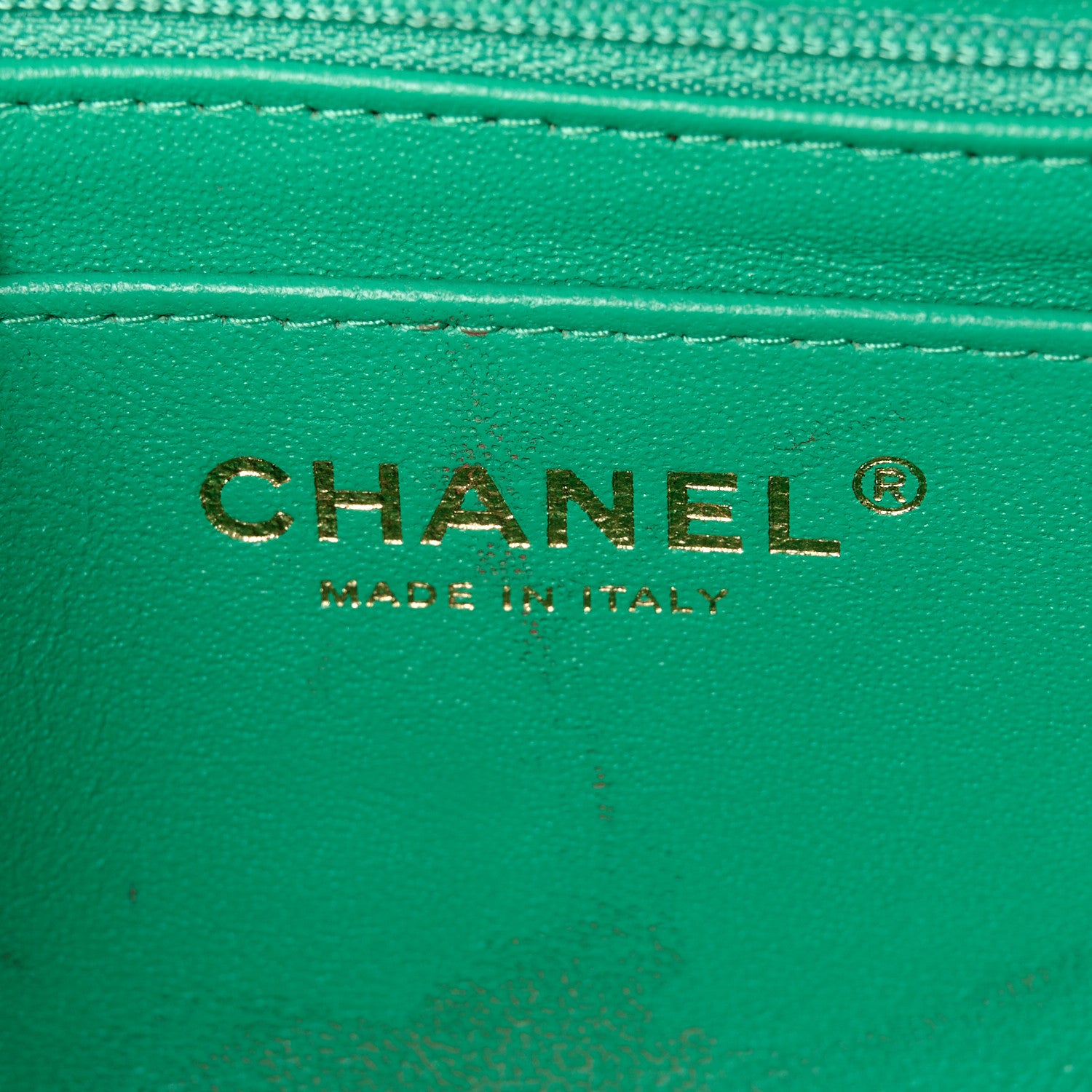 Chanel Lambskin Quilted Mini Rectangular Flap Dark Green 8 of 13