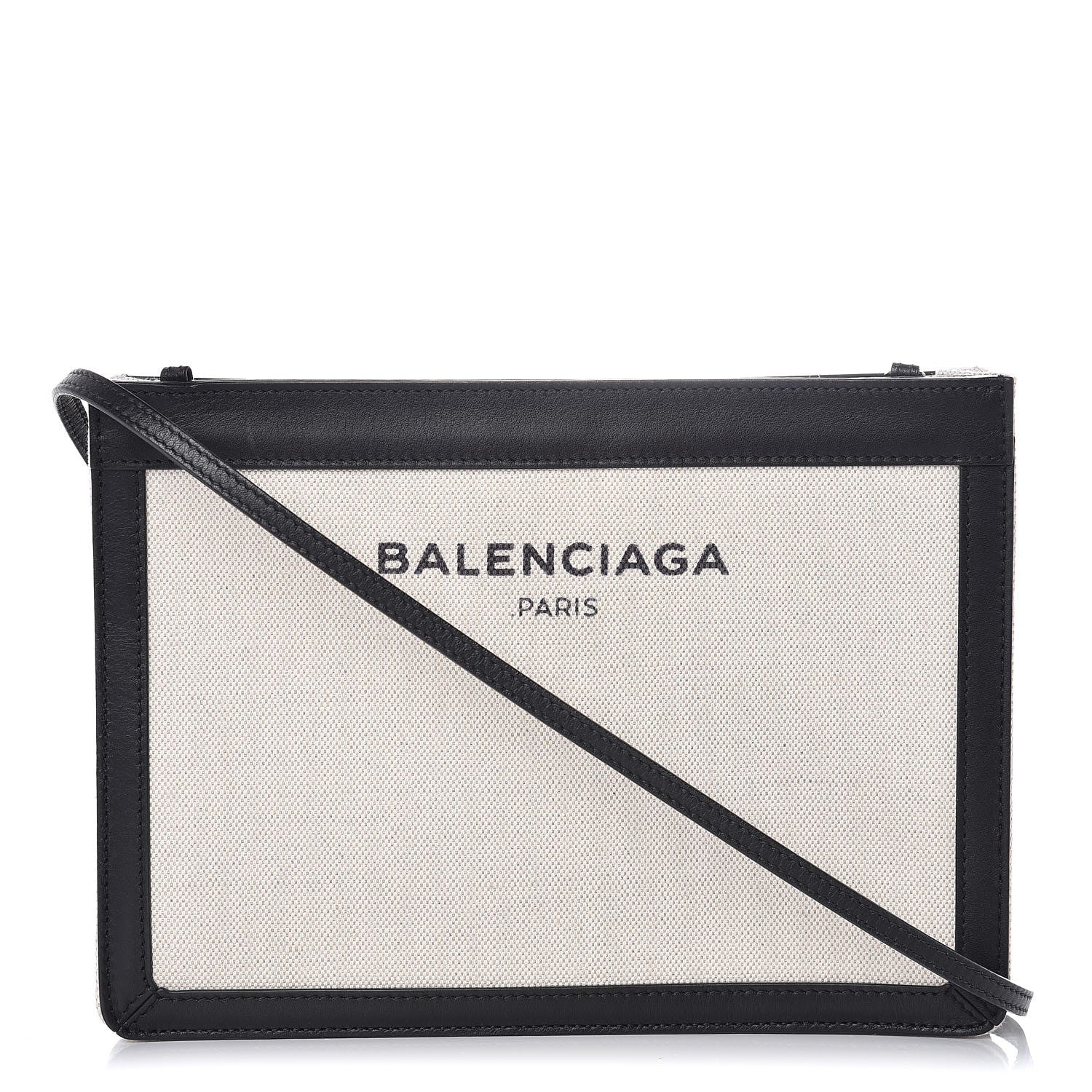 Balenciaga Cotton Canvas Pochette Crossbody Bag Black 1 of 9