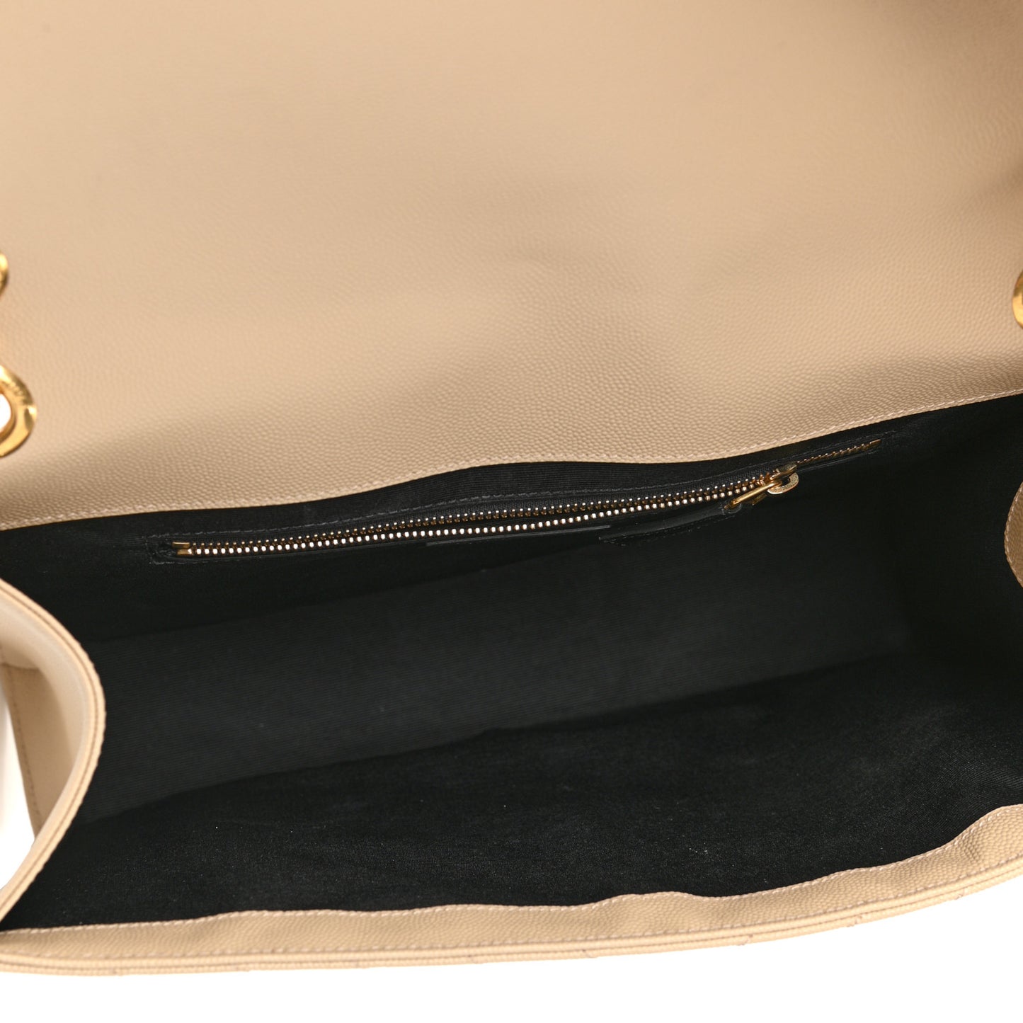 Grain De Poudre Matelasse Chevron Large Monogram Satchel Nude Powder