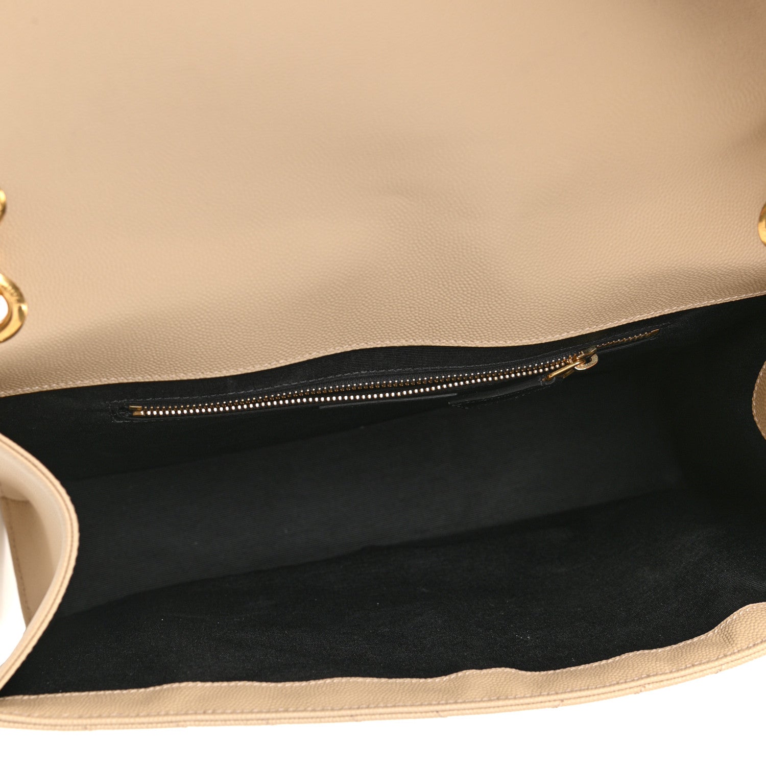 Saint Laurent Grain De Poudre Matelasse Chevron Large Monogram Satchel Nude Powder 5 of 15