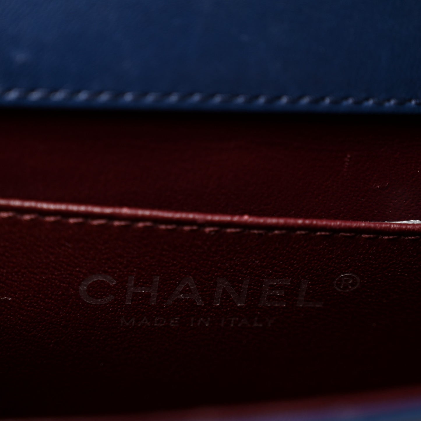 Lambskin Quilted Medium Crossing Times Flap Blue