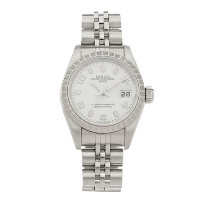 Rolex Stainless Steel 26mm Oyster Perpetual Date Watch White 79240 1 of 4