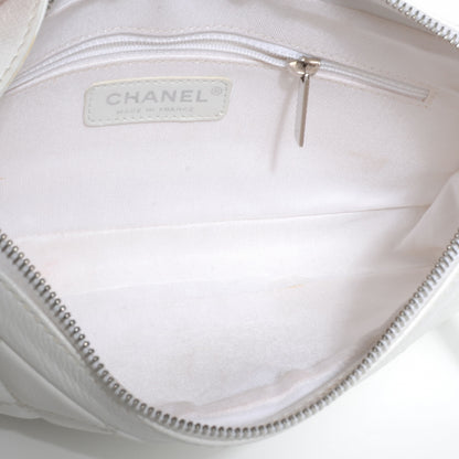 Chanel Caviar Quilted Small Pochette Bag White 6 of 8