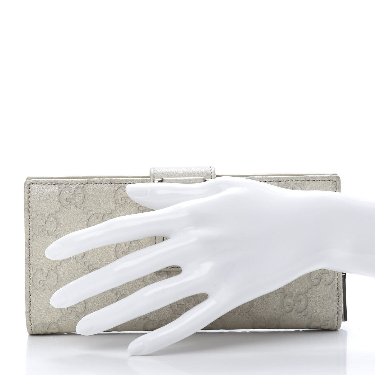 Guccissima Abbey Continental Wallet Off White