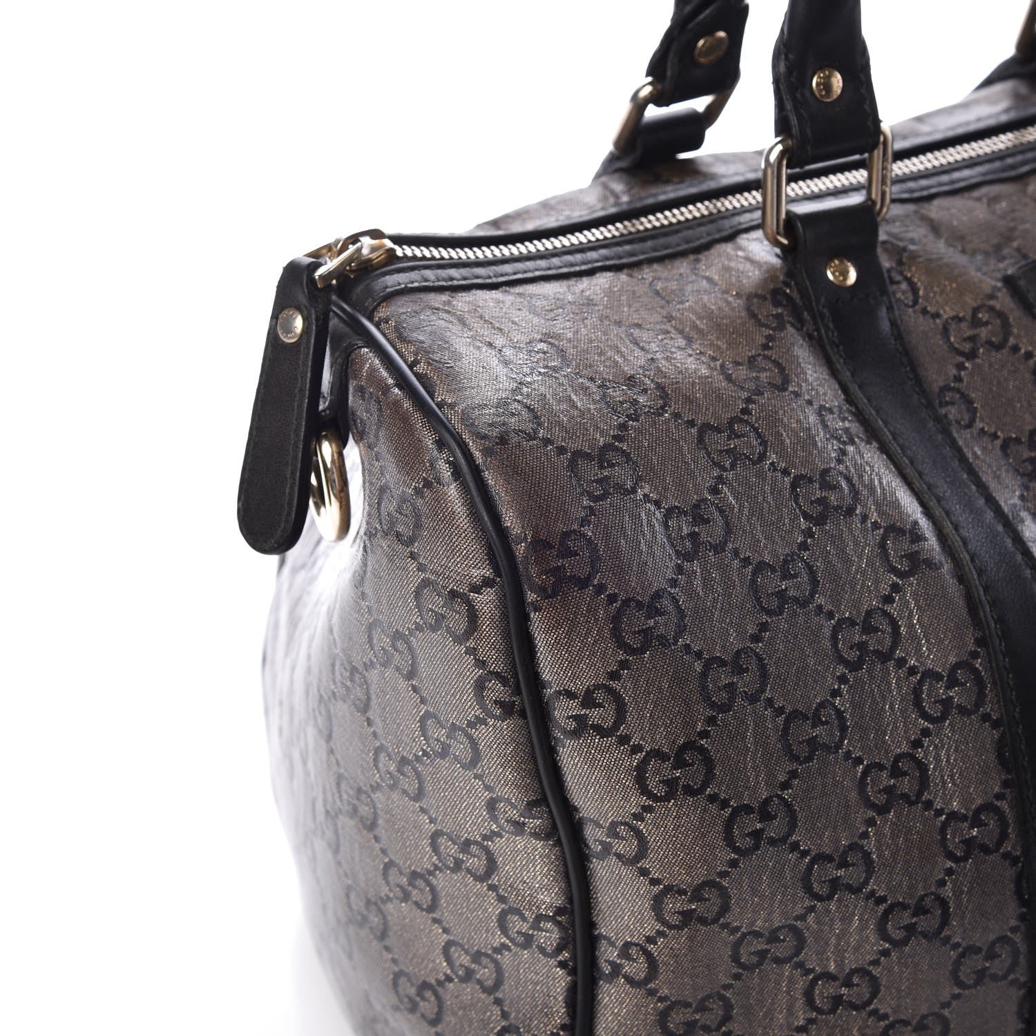 Gucci Crystal Monogram Medium Joy Boston Black 10 of 18