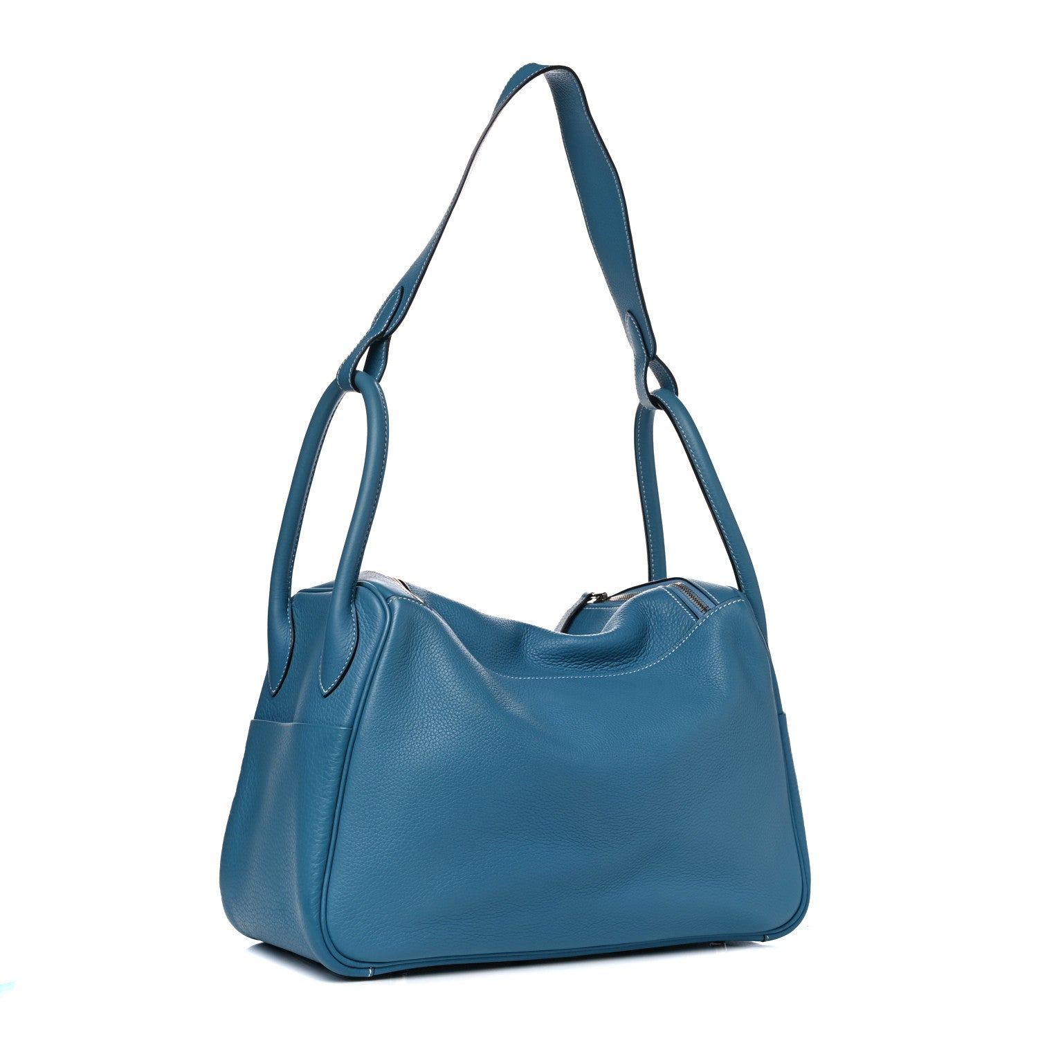 Hermes Taurillon Clemence Lindy 34 Bleu Jean 2 of 11