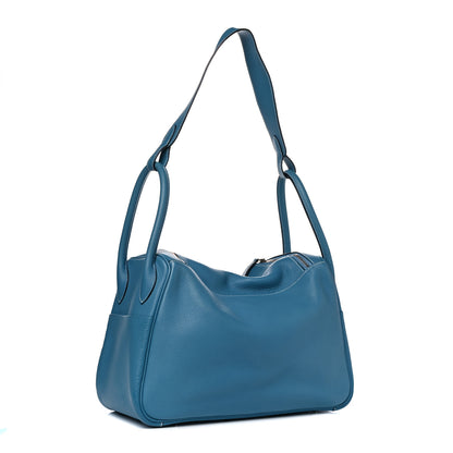 Hermes Taurillon Clemence Lindy 34 Bleu Jean 2 of 11