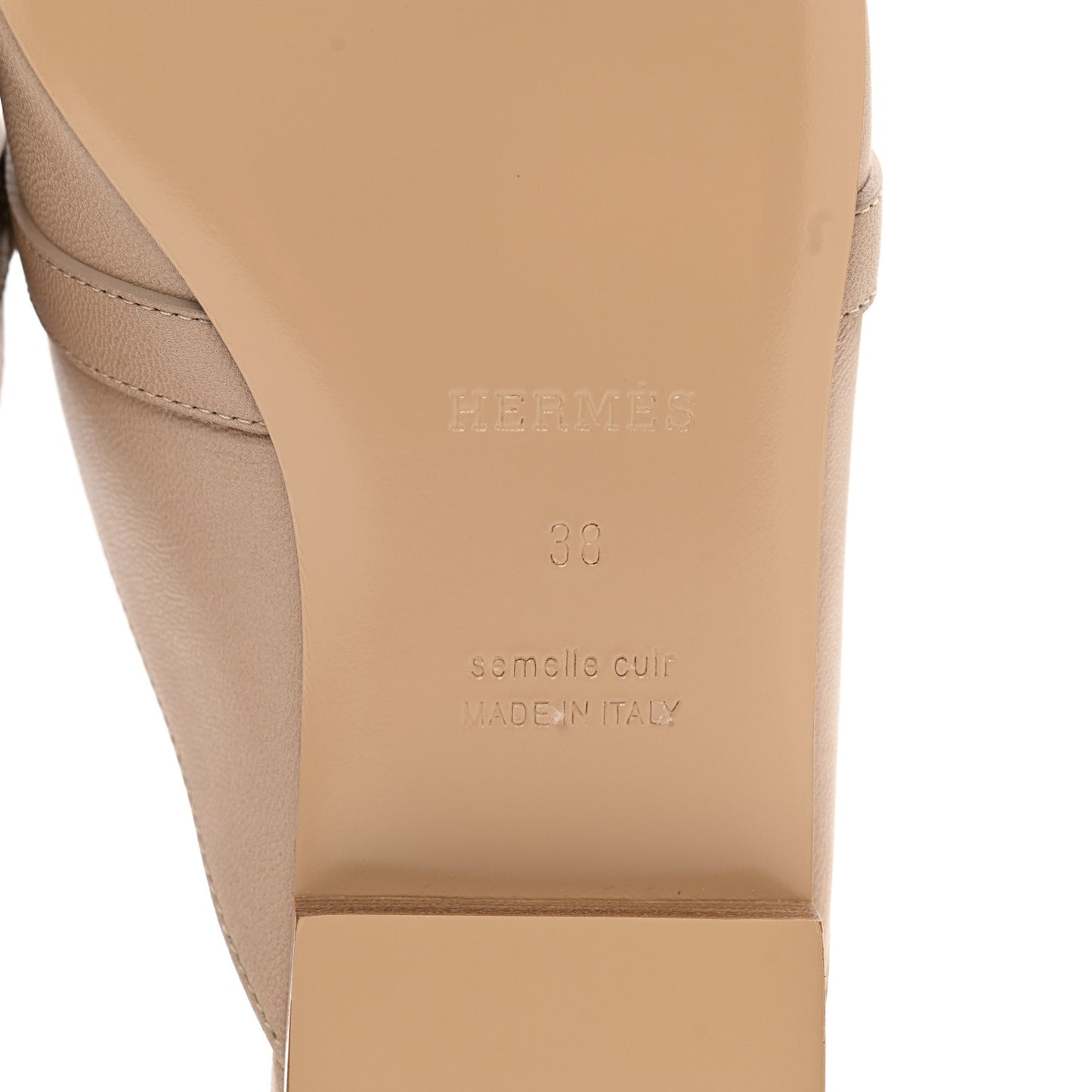 Calfskin Oz Mules 38 Blanc Gomme
