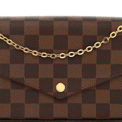 Louis Vuitton LOUIS VUITTON Damier Ebene Pochette Felicie Chain Wallet 8 of 11