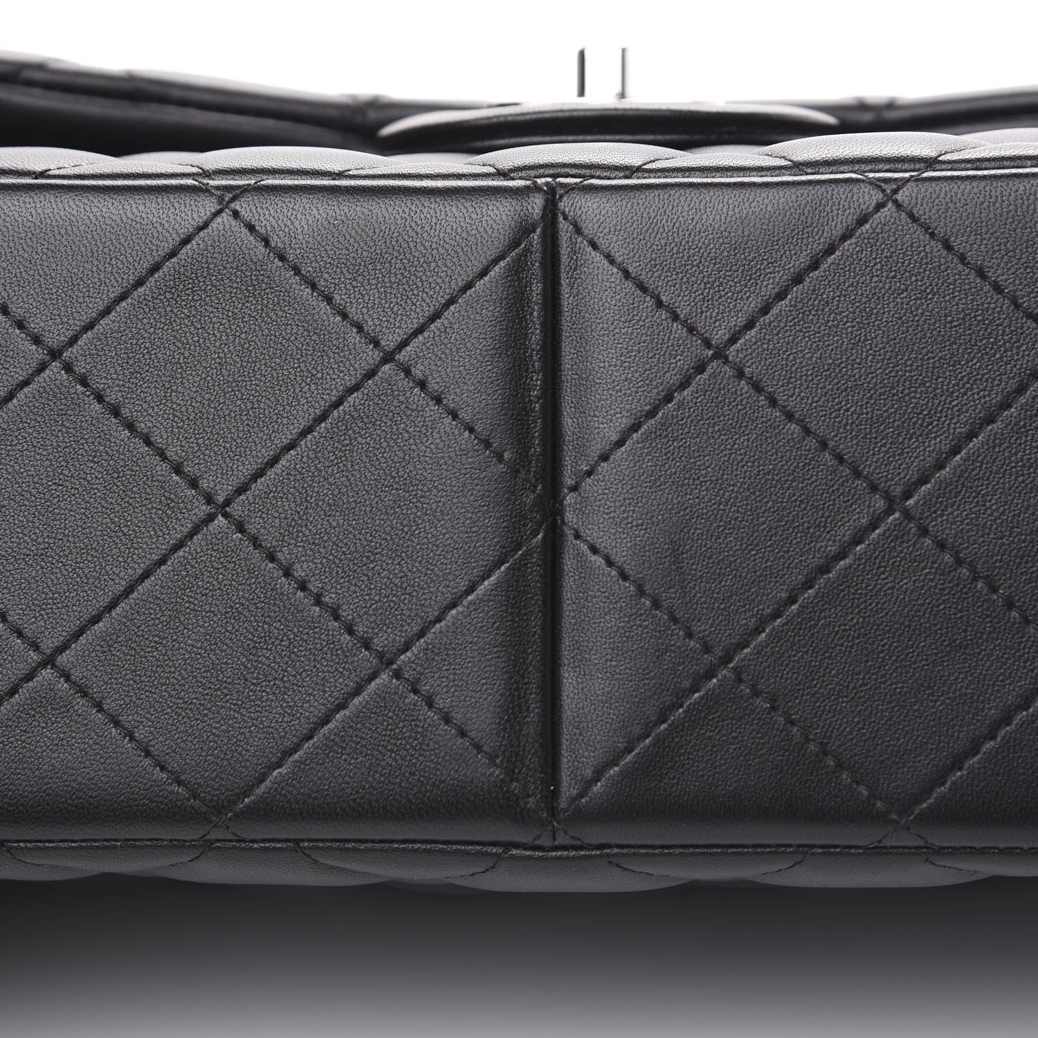 Chanel Lambskin Quilted Jumbo Double Flap Black 9 of 13
