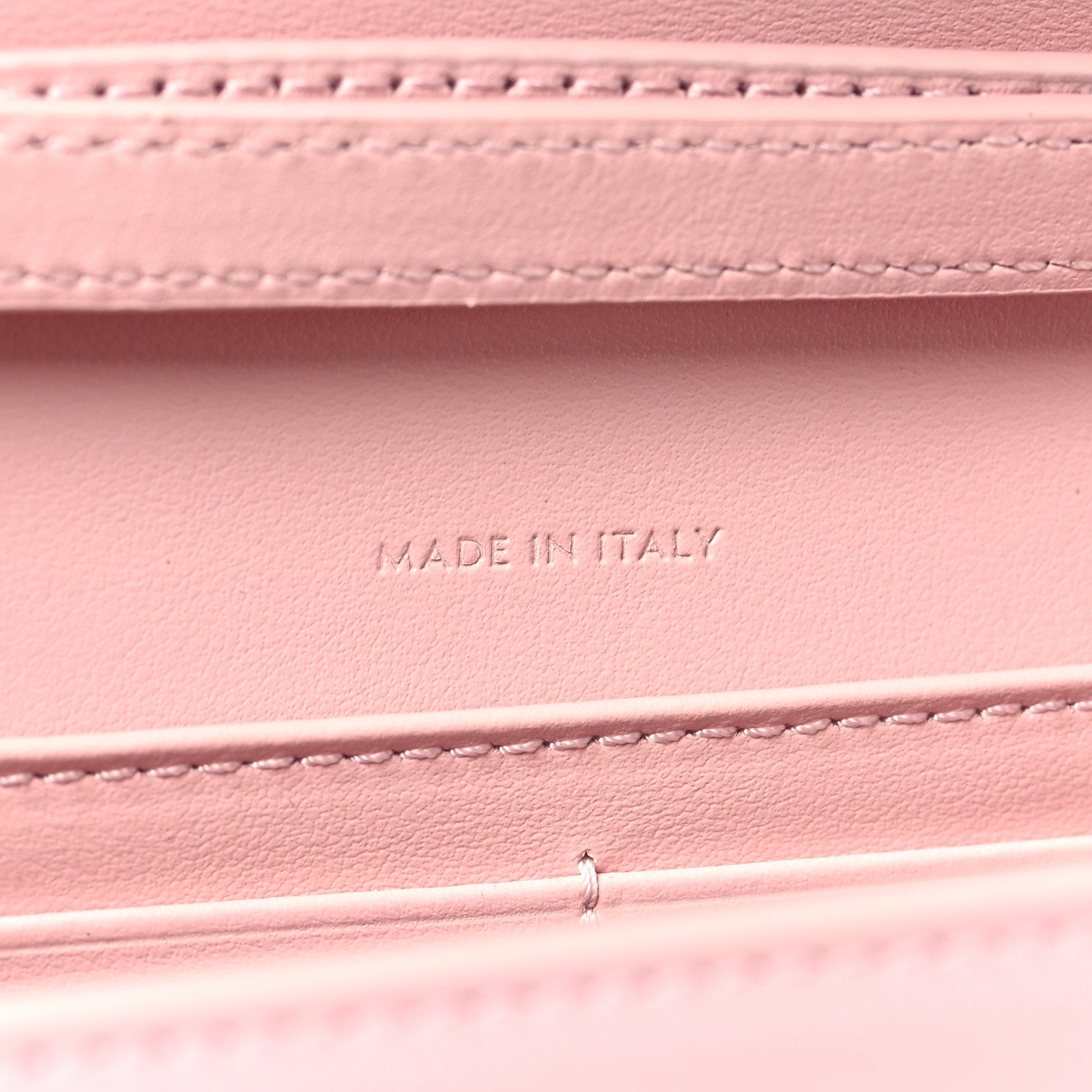 Celine Shiny Calfskin Triomphe Margo Wallet on Chain Pastel Pink 7 of 11