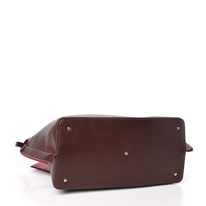 Valentino Garavani Grainy Calfskin Medium VLogo Escape Shopper Rubin 4 of 9