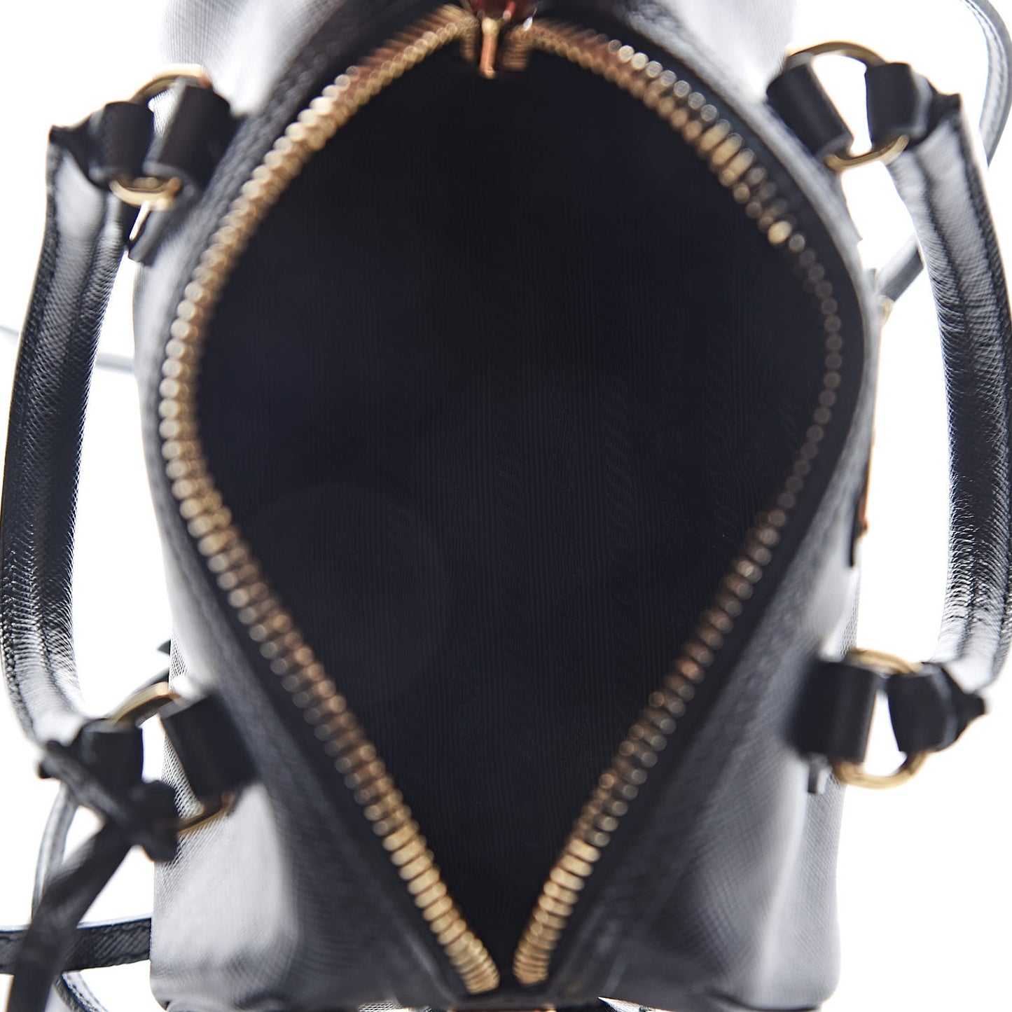 Saffiano Vernice Lux Mini Convertible Bowler Black
