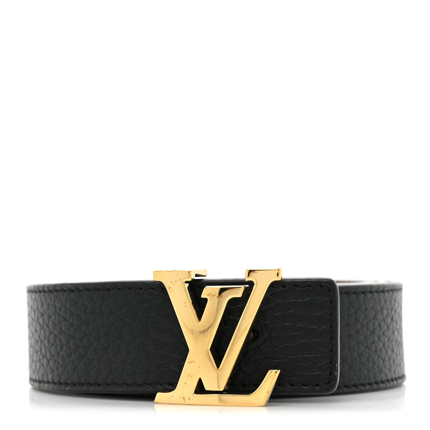 Louis Vuitton Taurillon Calfskin 30mm LV Initiales Reversible Belt 90 36 Black 1 of 6
