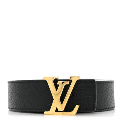 Louis Vuitton Taurillon Calfskin 30mm LV Initiales Reversible Belt 90 36 Black 1 of 6
